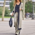 thumbnail image 4 of Conjunto de 3 piezas para mujer, chaleco suave, camiseta de manga larga, cárdigan con frente abierto para otoño, abrigo, pantalón largo de cintura alta, traje informal Wmkox8yi bvn1868, 4 of 8