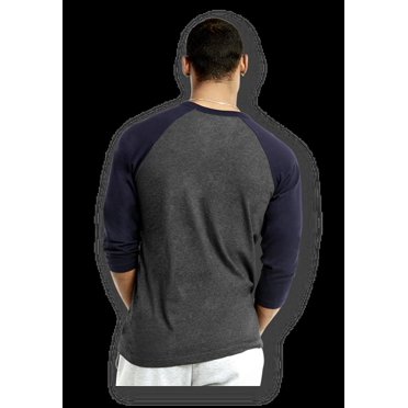 Men's 3/4 Sleeve Casual Raglan Jersey Baseball Tee Shirt (XL, Red/White ...