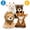 Goat/Leopard/Lion/Sika Deer, variant on Tezituor 4Pcs Highland Cow Stuffed Animals Stuffed Animals Bulk Plush Toy