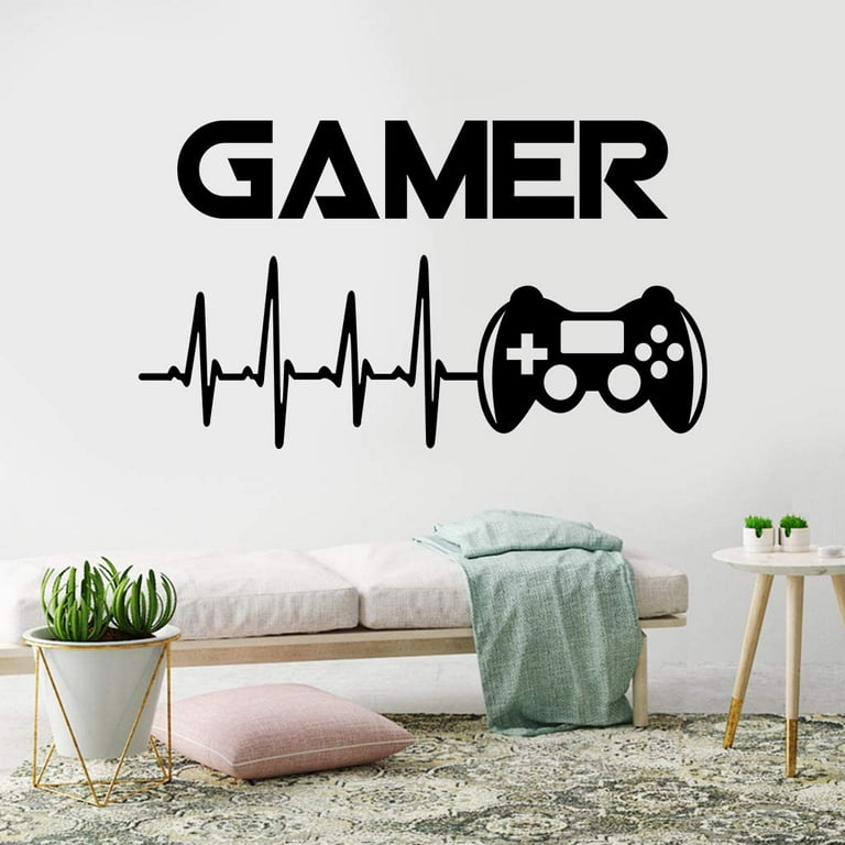 Vinyl Wall Decal Gamer Gamepad Joystick Video Game Gaming Stickers