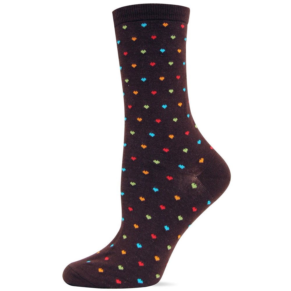 Hot Sox Hot Sox Womens Originals Pindot Hearts Trouser Sock, Women's