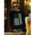 thumbnail image 5 of Tstars Mens Gift for St Patricks Day Big Irish American Flag with Clovers St Patricks Day Awesome Shirts Gift for Him Irish Shirt Pride Proud Irish Long Sleeve T Shirt, 5 of 7
