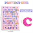 thumbnail image 3 of 880 Piezas 10 Hojas de Pegatinas Letras Coloridas Autoadhesivas del Alfabeto para Regalos Álbumes Recortes DIY, 3 of 5