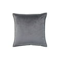 thumbnail image 4 of serony Seat Cushion Cover Solid Color Velvet Replacement Soft Decorative Polyester Velvet Reusable Zipper Sofa Pillow Case Accessories Dark Grey 40x40cm, 4 of 9