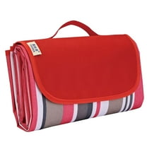 Holloyiver Large Picnic Blankets, 31.5''x57.1'' 600D Oxford Waterproof Sandproof Beach Blanket, Foldable Picnic Mat, Machine Washable, Portable Outdoor Indoor Blanket for Park, Picnic, Beach