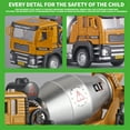 thumbnail image 3 of Anmyjuly Big alloy model Cement Mixer construction toys Toy Truck with Lights Sounds and Working Parts, Friction Powered Push & Go Construction Vehicles for Toddlers Boys and Girls, 3 of 9