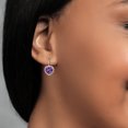 thumbnail image 4 of Gem Stone King 925 Sterling Silver Purple Amethyst Dangle Leverback Earrings for Women (1.80 Cttw, Gemstone Birthstone, Heart Shape 7MM), 4 of 4