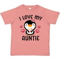 thumbnail image 3 of Inktastic I Love My Auntie with Cute Penguin and Hearts Girls Toddler T-Shirt, 3 of 5