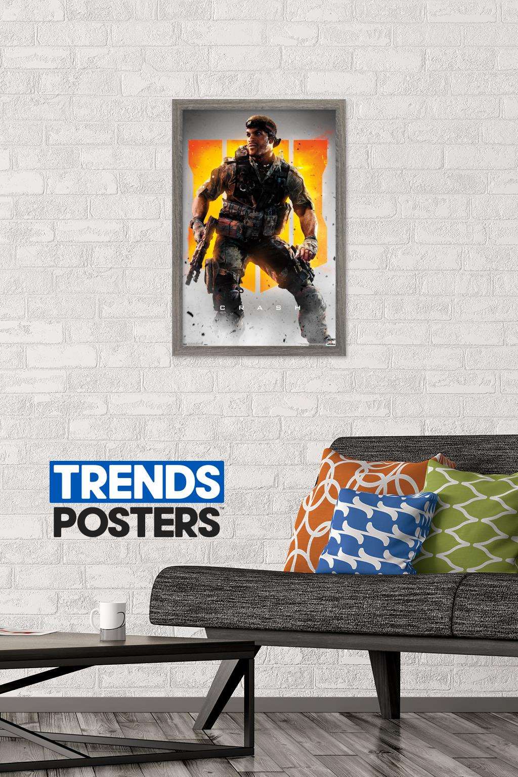 Call of Duty: Black Ops 4 - Crash Key Art Wall Poster, 14.725" x 22.375", Framed