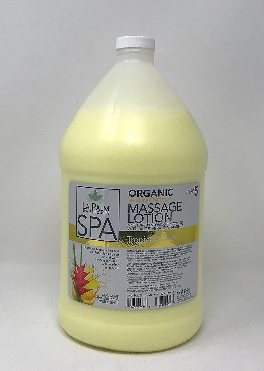 Organic Healing Therapy Massage Lotion 1 Gal Tropical Citrus