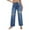 Dark Blue, variant on USNSM Ripped Wide Leg Jeans for Women Baggy Straight Trousers Trendy Stretchy Comfort Palazzo Denim Pants with Pockets Sky Blue M
