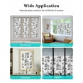 thumbnail image 6 of Window Privacy Film Black Gray Botanical Stained Glass Window Film Decorative Sun Block Window Cover Vintage Nature Flower Window Clings Static Adhesive Sticker for Bathroom 29.5"x118", 6 of 7