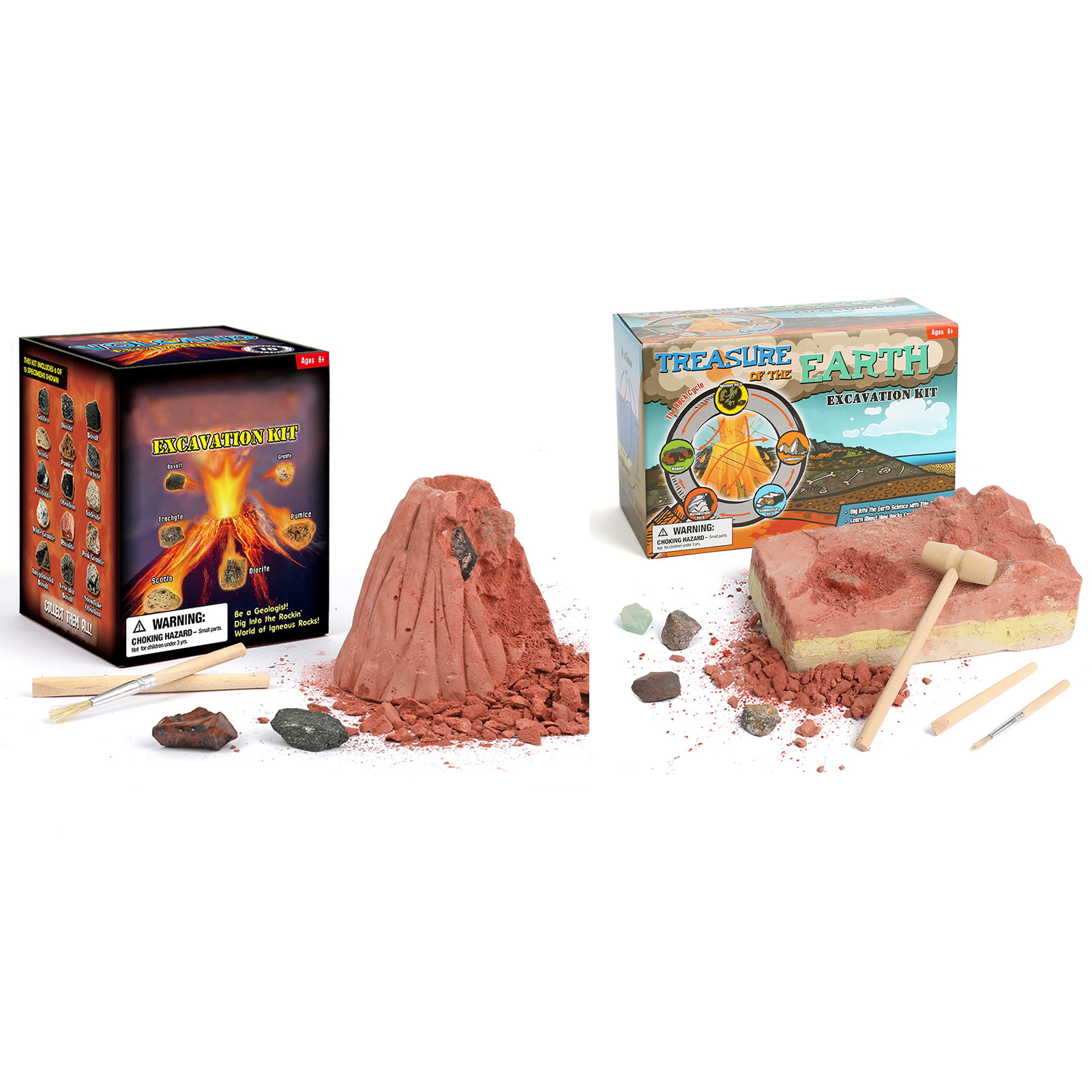 Dig Toys Crystal Mineral Fool's Gold Fossil Kit for Kids Science Education Gift 