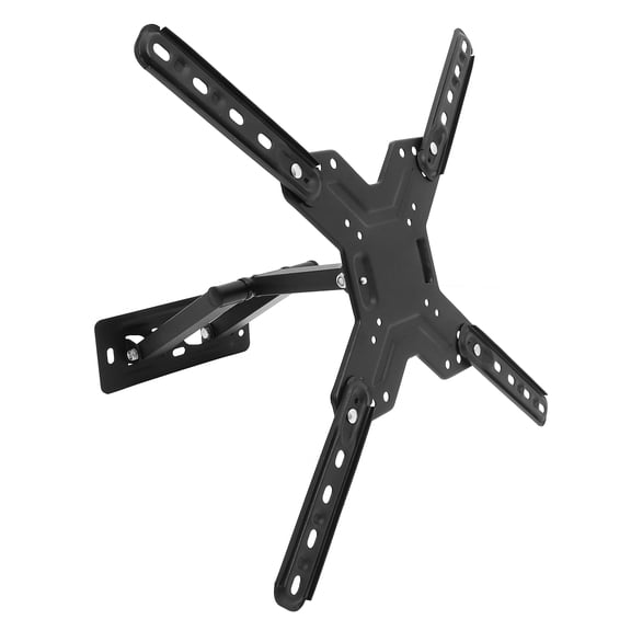 FOMIYES Black Adjustable TV Wall Mount Bracket with Swivel and Tilt for Home, Fits Most TVs, Easy Installation