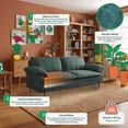 thumbnail image 3 of Sofá Cama Makora Milo Olivo Velvet con Memory Foam y Respaldo Reclinable, 3 of 8