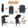 thumbnail image 5 of CozyBox Portable Folding Camping Chairs with Canopy Shade, Beach Chair for Adults, Durable Weather Resistant 600D Cloth, Camping Chair with Canopy for Outdoors [Black], 5 of 7