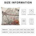 thumbnail image 5 of Chilfamy  Dragonfly Throw Pillow Cover Retro Insect Dragonflies Flower Tree Branch Leaves Pillow Cases Home Decorative  Cushion Cover for Bed Sofa Beige 22x22in, 5 of 5