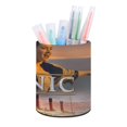 thumbnail image 1 of Película Titanic-theme Cylinder Pen Holder Pencil Organizer with Flannel Lining PVC Leather Material Cardboard Base for study work 10*8CM, 1 of 6