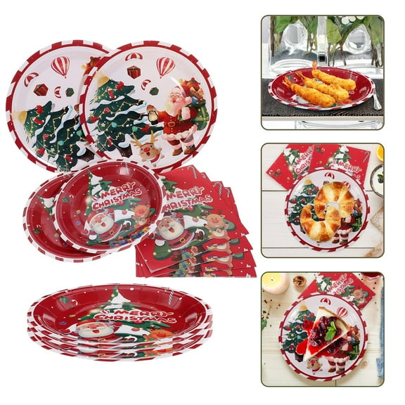 Clearance Tableware under $5,40 Piece Christmas Themed Tableware Set