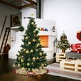 thumbnail image 5 of Christmas Tree Skirt 3ft Atmosphere Decoration Santa Printed Skirt Party Supplies Easy To Assemble& Care Welcome Santa's Tree Dress, 5 of 10