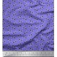 thumbnail image 1 of Soimoi Purple Cotton Duck Fabric Periwinkle Floral Fabric Prints By Yard 44 Inch Wide, 1 of 3