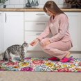 thumbnail image 3 of Pioneer Flower Floral Print Pattern Kitchen Rugs Sets Of 2,Anti Fatigue Kitchen Mat Rugs Non Slip Washable,Decorative Kitchen Floor Mats for Kitchen,Sink,Laundry,17"x30"+17"x47", 3 of 7