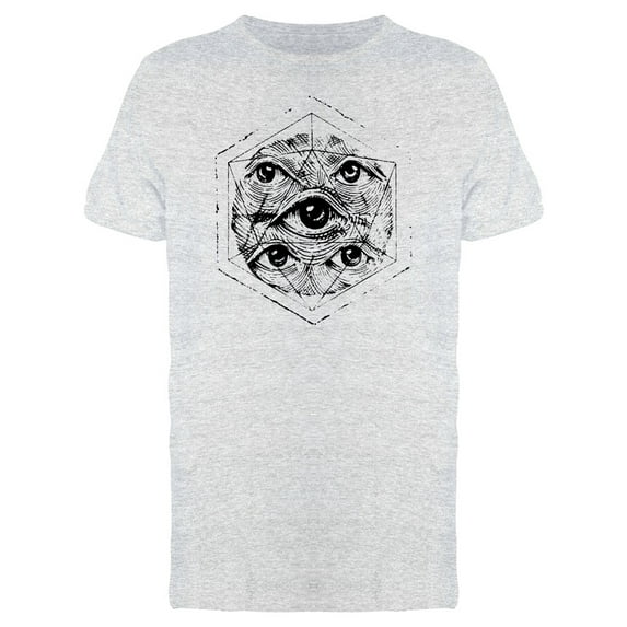 Geometric Eyes T-Shirt Men -Image by Shutterstock, Male 3X-Large