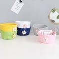 thumbnail image 4 of Clearance Sale!Cotton Rope Basket Small Woven Basket,6.7"x3.5" Woven Baby Toy Basket for Living Room Shelves Desk Decor,Small Floral Storage Basket Pets Toy Keys Snack Gift Container, 4 of 6