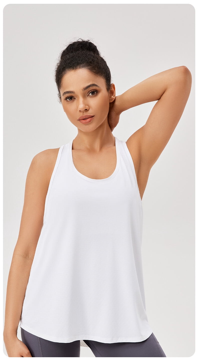 Women Loose Vest Quick Dry Breathable Sleeveless Sports Fitness Running Tops