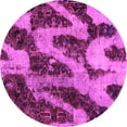 thumbnail image 1 of Ahgly Company Indoor Round Abstract Pink Modern Area Rugs, 7' Round, 1 of 4