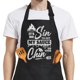 thumbnail image 1 of Delantal Sandjest divertido con bolsillos para hombre para cocinar barbacoas, 1 of 7