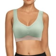 thumbnail image 3 of Sngxgn Women's Sports Bras Fitness Backless Padded Low Impact Bra Yoga Crop Tank Top(Green,L), 3 of 7