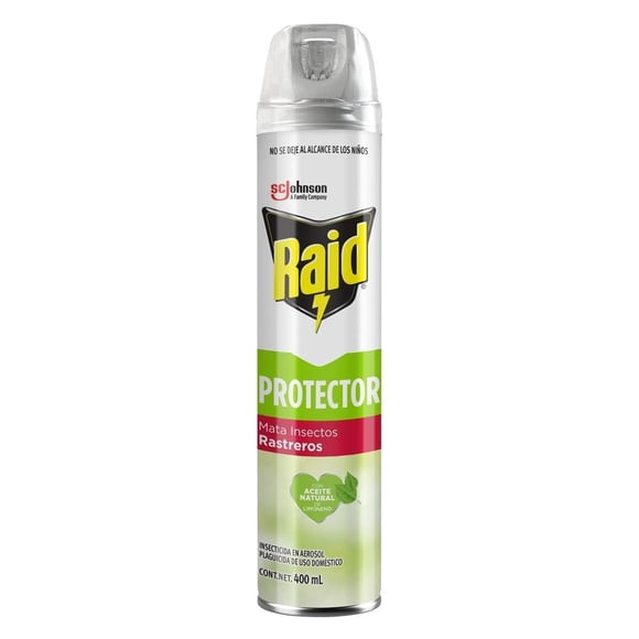 Insecticida Raid protector insectos rastreros en aerosol 400 ml