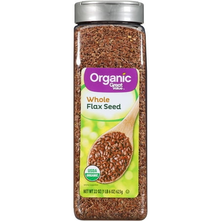 Flax Seed Gluten Free - Great Value Organic Whole Flax Seed, 22 oz