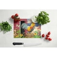 thumbnail image 3 of Carolines Treasures PRS4061LCB Rooster Barnyard Morning Glass Cutting Board Large, 12H x 16W, multicolor, 3 of 3
