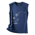 thumbnail image 5 of Débardeurs pour Femmes Col Rond Coupe Ample Basique Imprimé Blouse Décontractée Été Sans Manches Tunique d'Entraînement, 5 of 5