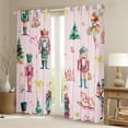 thumbnail image 2 of Feelyou Kawaii Pink Nutcracker Blackout Curtains Set of 2 (52x84 Each), Christmas Princess Bowknot Window Curtains, Teen Kid Child Curtains and Drapes, Blackout Curtains Home Decor, 2 of 6