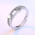 thumbnail image 1 of une Bague Femme Diamant Blanc (cuivre Blanc Plaqu Platine), Ouverture Rglable, 1 of 5