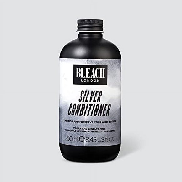 BLEACH LONDON Silver Conditioner - Ashy Blonde Rinse, Color Toning and Preserving, Vegan, Cruelty Free, Daily Hair Nourishment, Color Depositing Formula, 8.45 fl oz