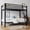 Twin Over Twin Bunk Bed, variant on Yardgrace Bunk Bed Twin Over Twin Size with Ladder and Guardrail, Heavy Duty Metal Slats Support, No Box Spring Needed for Bedroom Dorm, Black