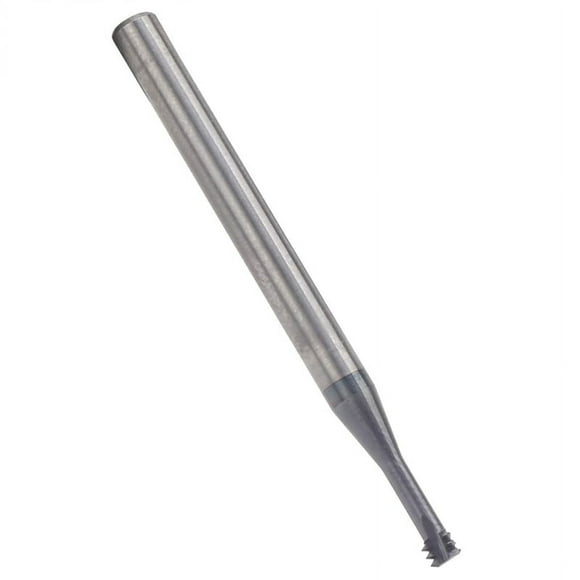 Thread Milling Cutter 3 Tooth Metric 60° Tungsten Steel CNC M4x0.7xD4x50 Cutting Tools, Helical Flute Thread Mills