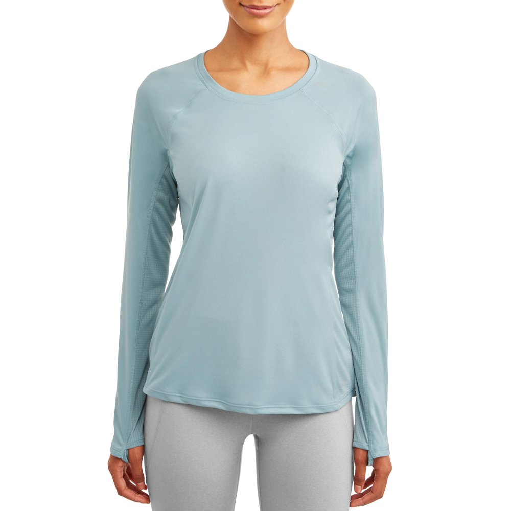 RBX Women's Active Long Sleeve Crewneck Tee With Mesh Insets