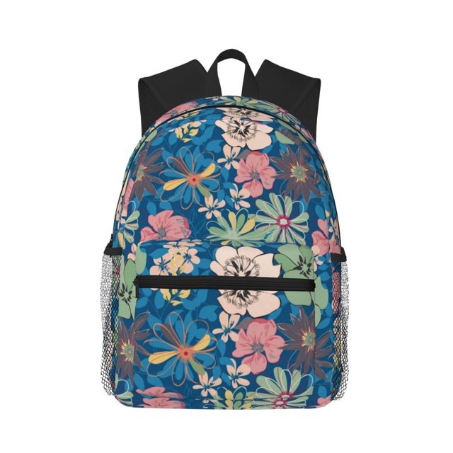Fotbe Colorful Flowers Mochila Ligera Casual para Laptop para Hombres y Mujeres, Mochila Impermeable de Uso Diario, Mochila para Universidad