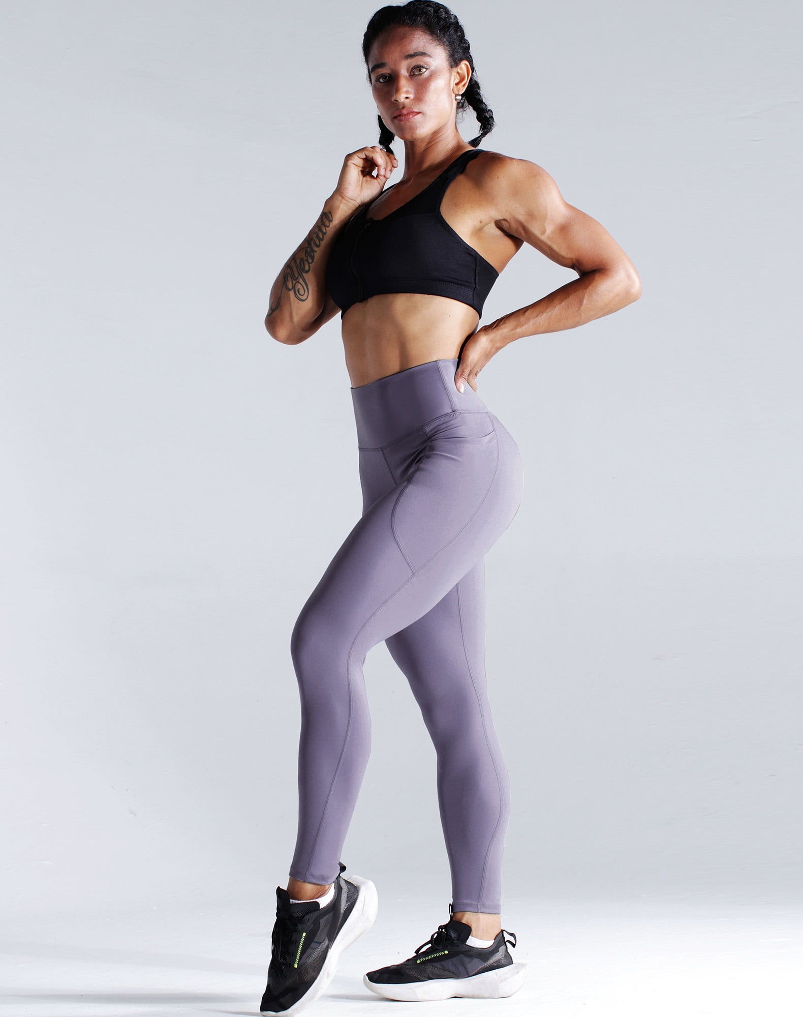 Neleus Tummy Control High Waist Workout Running Leggings for Women