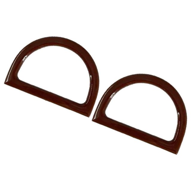 kurtrusly Chic 2Pcs Women Purse Handles Belt Replacement for Tote Purse DIY Handmade brown D shape 1Set