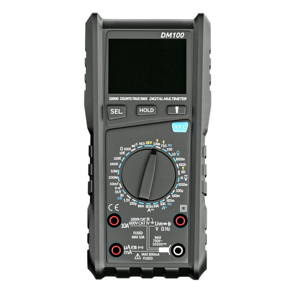 ELECTCHN Digital Multimeter Tester with DC AC Voltmeter and Ohm Volt Amp Meter Measures Voltage, Current, Resistance and Continuity