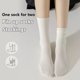 thumbnail image 1 of 2025 10 pares de calcetines largos de seda de hielo finos para mujer, calcetines de verano frescos hasta la mitad de la pantorrilla, calcetines de hielo en blanco y negro,, 1 of 4