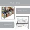 thumbnail image 3 of Smart Design Premium Cabinet Storage Shelf - Medium - 13.25 x 8.5 Inch - Steel Metal - Rust Resistant - Cupboard, Plate, Dish, Cup, Bathroom Counter & Pantry Organization - Kitchen - Charcoal Gray, 3 of 5