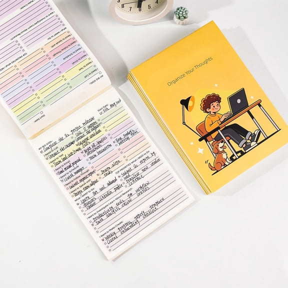 A5 Brainstorming Planner, Brain Dump Tear Off Notepad for Daily Planning for Daily Planning 64 Pages