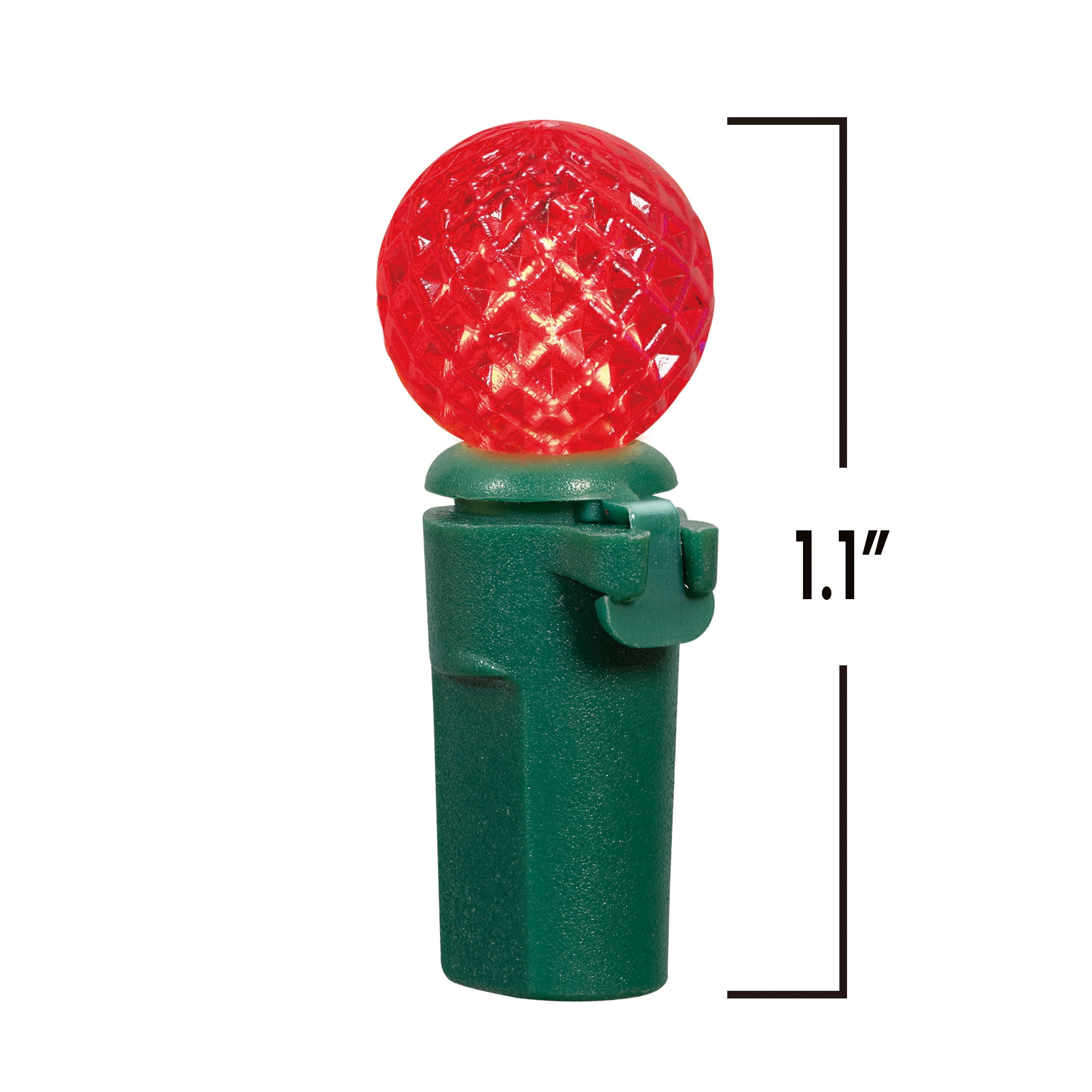 Indoor/Outdoor 50-Count LED 8-Function Mini Christmas String Lights, Multicolor, Green Wire, 12.5', by Holiday Time